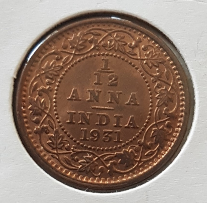 India 1/12 anna 1931