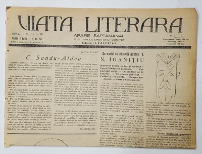 VIATA LITERARA , SUB CONDUCEREA UNUI COMITET , SAPTAMANAL , ANUL II , NR.46-50 , 16 APRILIE , 1927 foto