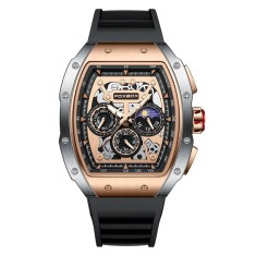 Ceas barbatesc de mana Fox Box Luxury Fashion Casual Cronograf Quartz Silicon