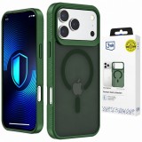 Husa MagSafe pentru Apple iPhone 18 Pro / 17 Pro, 3MK, Smoke MagCase, Verde
