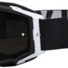 Ochelari Moto FLY RACING ZONE PRO culoare negru/alb, mărime OS, sponge layers triple, windshield smoked