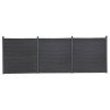 VidaXL Set panouri pentru gard, gri, 526x186 cm, WPC 3211829
