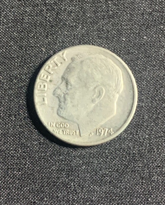 Moneda One Dime 1974 USA