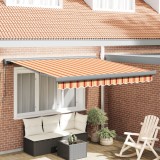 vidaXL Marchiză manuală retractabilă galbenă și portocalie 300x250 cm