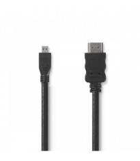 Cablu HDMI tata - micro HDMI 4K cu Ethernet 1.5m negru Nedis foto