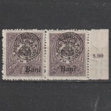 10 Filler Postatakarek Magyar Kir. Posta - zona Oradea 1919 in pereche, Nestampilat
