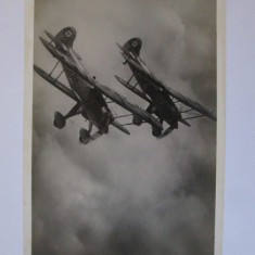 Carte postala/foto originala bombardiere germane:Heinkel Jagdflugzeuge He51
