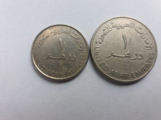 EMIRATELE ARABE UNITE- 1 Dirham 1973+2007-Format mare si mic foto