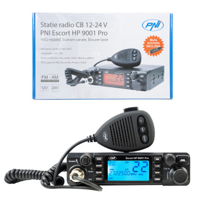 Resigilat : Statie radio CB PNI Escort HP 9001 PRO ASQ reglabil, AM-FM, 12V/24V, 4 foto