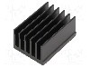 Radiator extrudat, aluminiu, 50mm x 36.8mm, neagra, FISCHER ELEKTRONIK - SK 657 50 SA