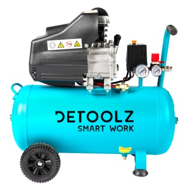 Compresor Detoolz 50L cu ulei, 1680 W, debit 206L/min, 8 bar, 2 prize de aer FarmGarden AgroTrade foto