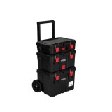 Carucior reglabil cu roti pentru transport, 3 sertare depozitare, organizare, Kraft