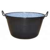 Ceaun Emailat 40L Perfect Home - Caldare Metal Negru, Diametru 56cm, Fără Capac, Gătit Foc Deschis