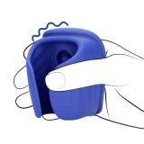 Masturbator automat LOVELINE Vibrating and Pulse Wave Stroker, cu funcție de pulsație, 10 funcții de vibrație, albastru