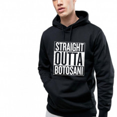 Hanorac Barbati Negru - Straight Outta Botosani - S