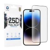 Folie sticla iPhone 14 Pro Lito 2.5D Full Glue, negru