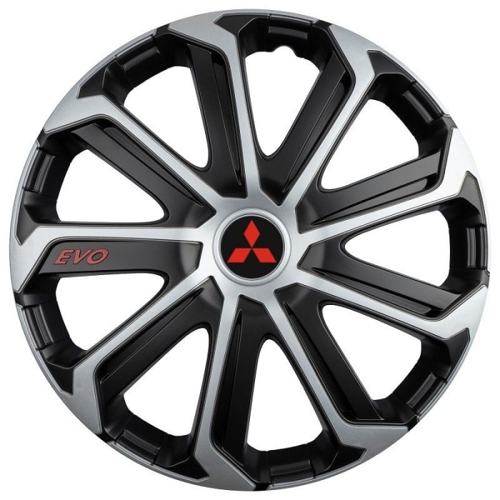Set 4 Capace Roti Evo Gri-Negru R14, Pentru MITSUBISHI