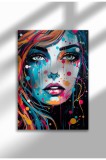 mxm_graffiti_13|Street Art Poster, Vibrant Graffiti Portrait, Frameless Modern Canvas, Urban Vibe 2025 | A4 (21 x 29.7 cm) - mxm_graffiti_13