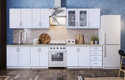 BUCATARIE PROVENCE RO 2.6M MDF, ALB foto