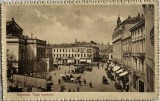 1914 CP Piata Teatrului BUCURESTI / CALEA VICTORIEI, Buc - Focșani Vrancea către Coman Georgescu, comerciant si antreprenor, Editura Horowitz