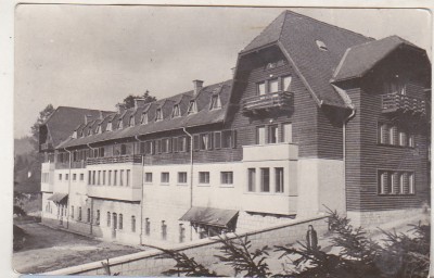 bnk cp Borsec - Pavilionul central . Baile calde - uzata foto