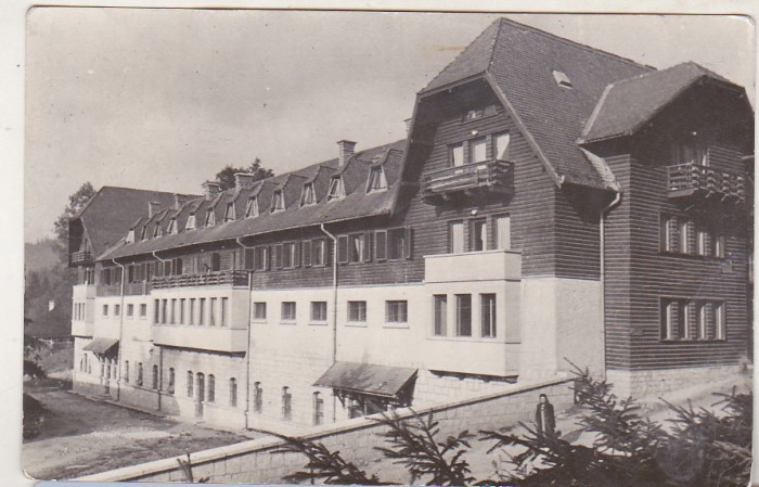 bnk cp Borsec - Pavilionul central . Baile calde - uzata