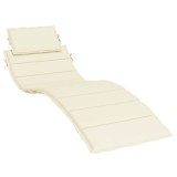 vidaXL Pernă de șezlong, crem, 186x58x4 cm, textil oxford