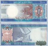 !!! MAURITANIA - 2000 OUGUIYA 2011 - P 20 - UNC // NU TRIMIT PRIN CURIER