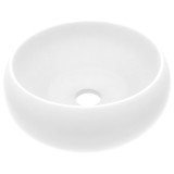 Cumpara ieftin Chiuveta de baie lux alb mat 40x15 cm ceramica rotund