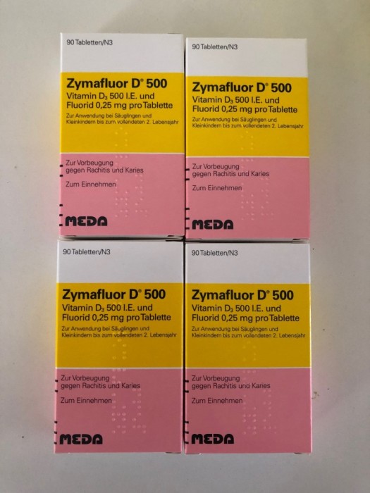 Zymafluor D500 (0.25mg + 500 unit. vit. D3) 90 tablete - valabilitate 02.2021 Zymafluor D500 (0.25mg + 500 unit. vit. D3) 90 tablete - valabilitate 02.2021
