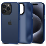 Husa Tech-Protect Magmat pentru Apple iPhone 15 Pro Max Matte Albastru inchis, Silicon, Carcasa