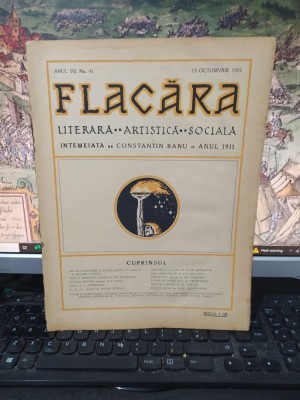 Flacăra Literară, Artistică, Socială, anul VII No. 41, 13 octombrie 1922, Ion Minulescu, I. Vinea, C. Ardeleanu, Ion Călugăru, Alex. Bilciurescu, 103 foto