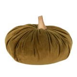 Cumpara ieftin Dovleac decorativ lemn natur textil verde 25x16 cm