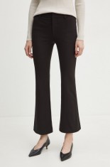 Bardot pantaloni NELLA femei, culoarea negru, evazati, high waist, 59327PB