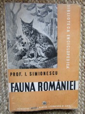 FAUNA ROMANIEI , EDITIA II - A REVAZUTA de I. SIMIONESCU , 1946 foto