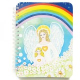 Cumpara ieftin Carnet cu Spira Ingerul Pazitor, 12x16 cm, 100 Foi Dictando, Hartie 80g/mp, Coperta Lucioasa - Soapta Stelelor