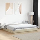 VidaXL Cadru de pat, stejar sonoma, 150x200 cm, lemn prelucrat