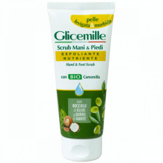 Crema exfolianta cu glicerina si musetel bio pentru maini si picioare, 100ml, Glicemille