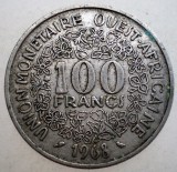 1.607 AFRICA DE VEST 100 FRANCS FRANCI 1968