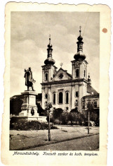 Targu Mures Marosvasarhely statuia Kossuth szobor din unghi lateral,apr1915 RARA foto