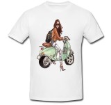 Cumpara ieftin Tricou &quot; Scooter girl illustration &quot;