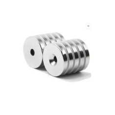 Set 10 magneti foarte puternic pentru surub, gri, disc, simplu, 15 mm X 4 mm