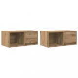 Cumpara ieftin Dulapuri TV 2 buc Stejar Artisan 60x31x25,5 cm Lemn prelucrat