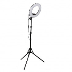 Set Profesional Lampa Rotunda 40W pentru Fotografii cu Suport Trepied 220cm Reglabil pentru Studio Foto foto