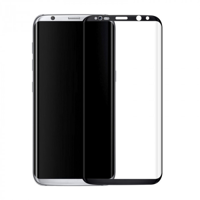 Folie Protectie ecran antisoc Samsung Galaxy S8 G950 Tempered Glass Full Face 3D Neagra
