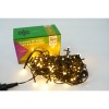 Instalatie de Craciun Flippy&reg; Tip Turturi, 8 jocuri de lumini Sectiune 3 m, 96 LED-uri, Interconectabila, Fir Negru, Alb Cald