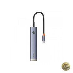 Hub USB-C Baseus UltraJoy 2 x USB-A 3.0 - 1 x USB-A - 2 x USB-C - 1 x HDMI Gri B00052802811-02