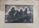 Snopii - Nicolae Brana - xilogravura