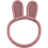 Zopa Silicone Teether Rabbit jucărie pentru dentiție Old Pink 1 buc