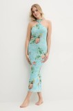 Desigual rochie de plaja LA HABANA D culoarea turcoaz, 25SWMK14